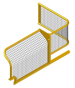 Bespoke manufactured hand guard to fit a reach truck